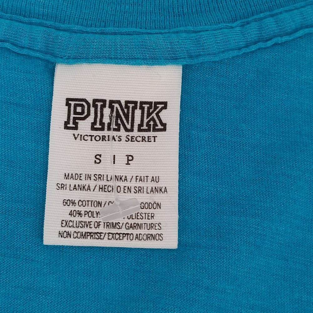 PINK VICTORIA'S SECRET BLUE SMALL TOP V NECK - Picture 5 of 6